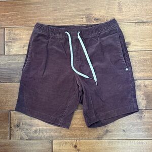 Vuori Burgundy Corduroy Shorts